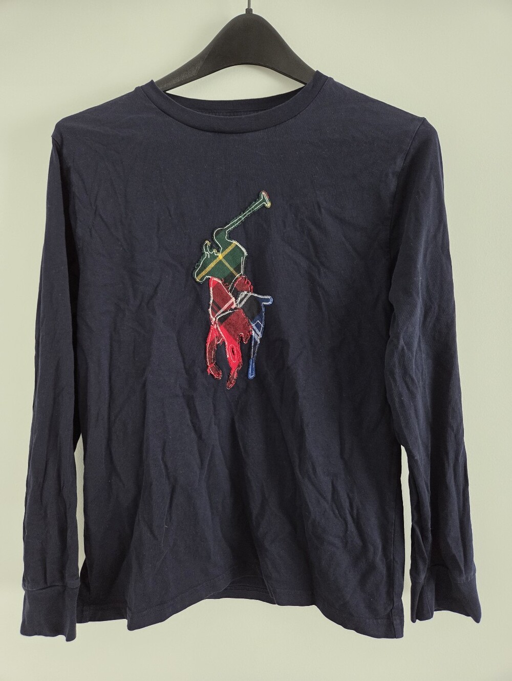 Polo by Ralph Lauren Navy Long-Sleeve Tee - Junior Teen Large (14-16) - Cotton